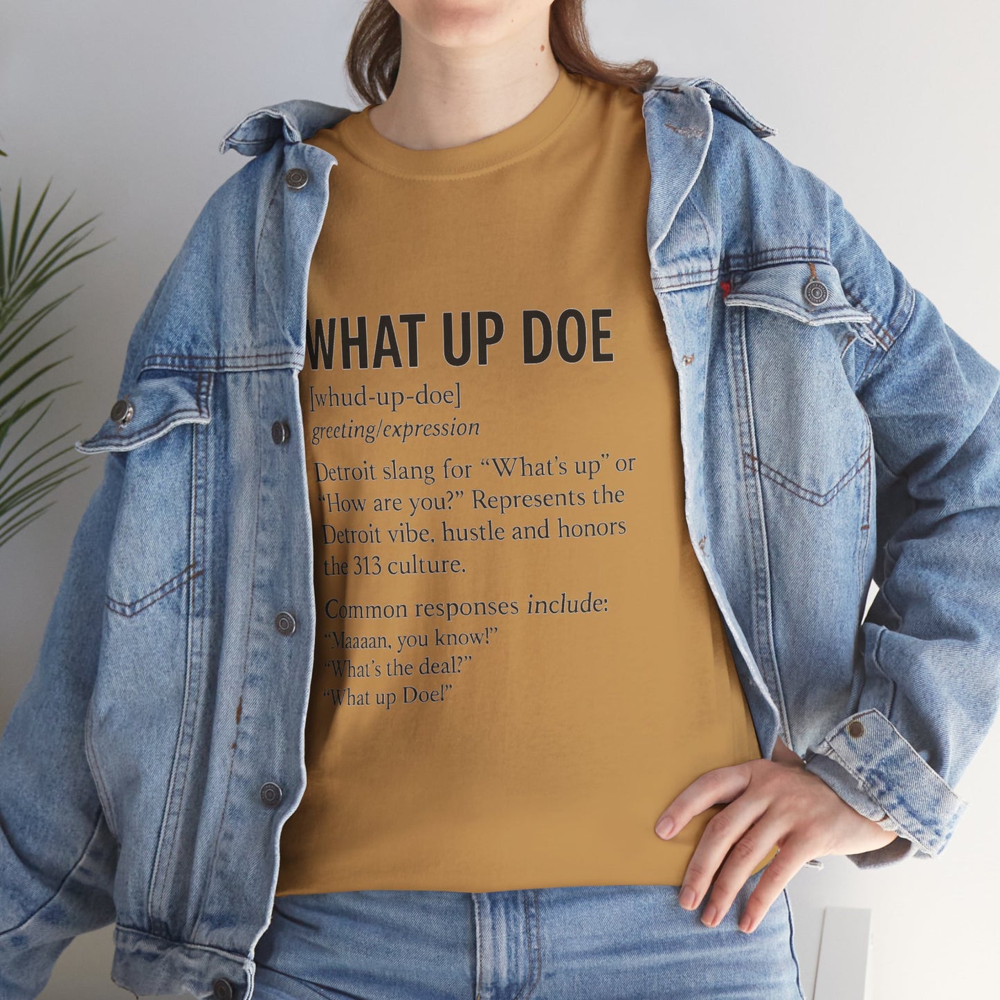 What Up Doe Unisex Heavy Cotton Tee - Detroit Culture Graphic T-Shirt