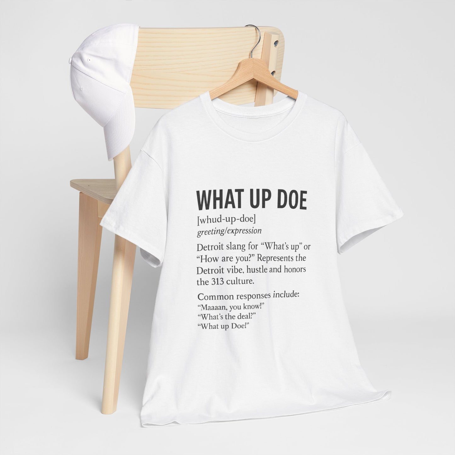 What Up Doe Unisex Heavy Cotton Tee - Detroit Culture Graphic T-Shirt