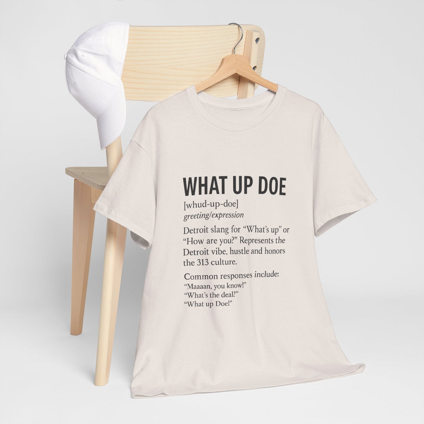 What Up Doe Unisex Heavy Cotton Tee - Detroit Culture Graphic T-Shirt