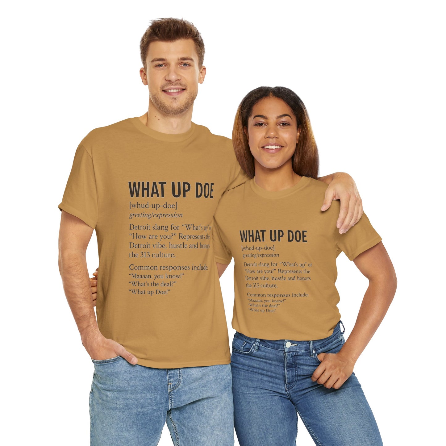 What Up Doe Unisex Heavy Cotton Tee - Detroit Culture Graphic T-Shirt