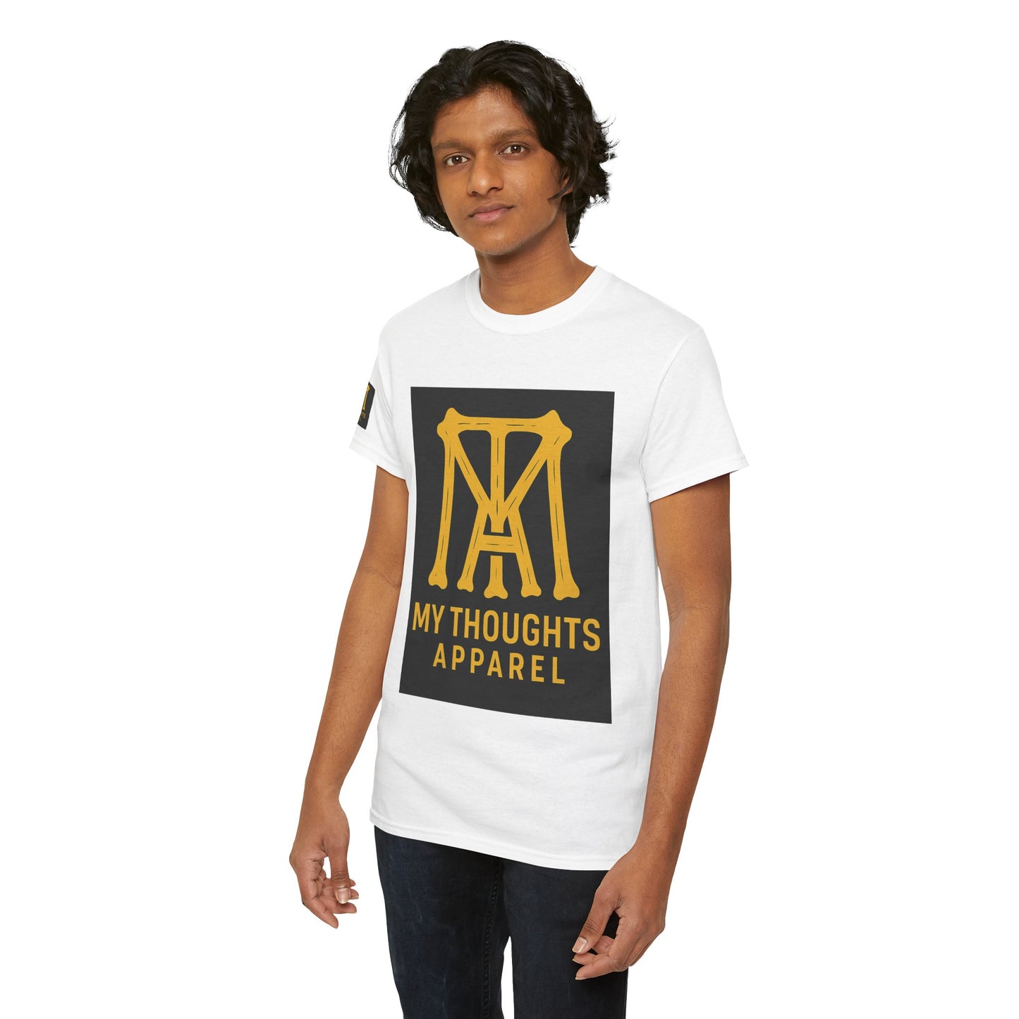 Logo Heavy Cotton Tee - MY THOUGHTS APPAREL BRUH