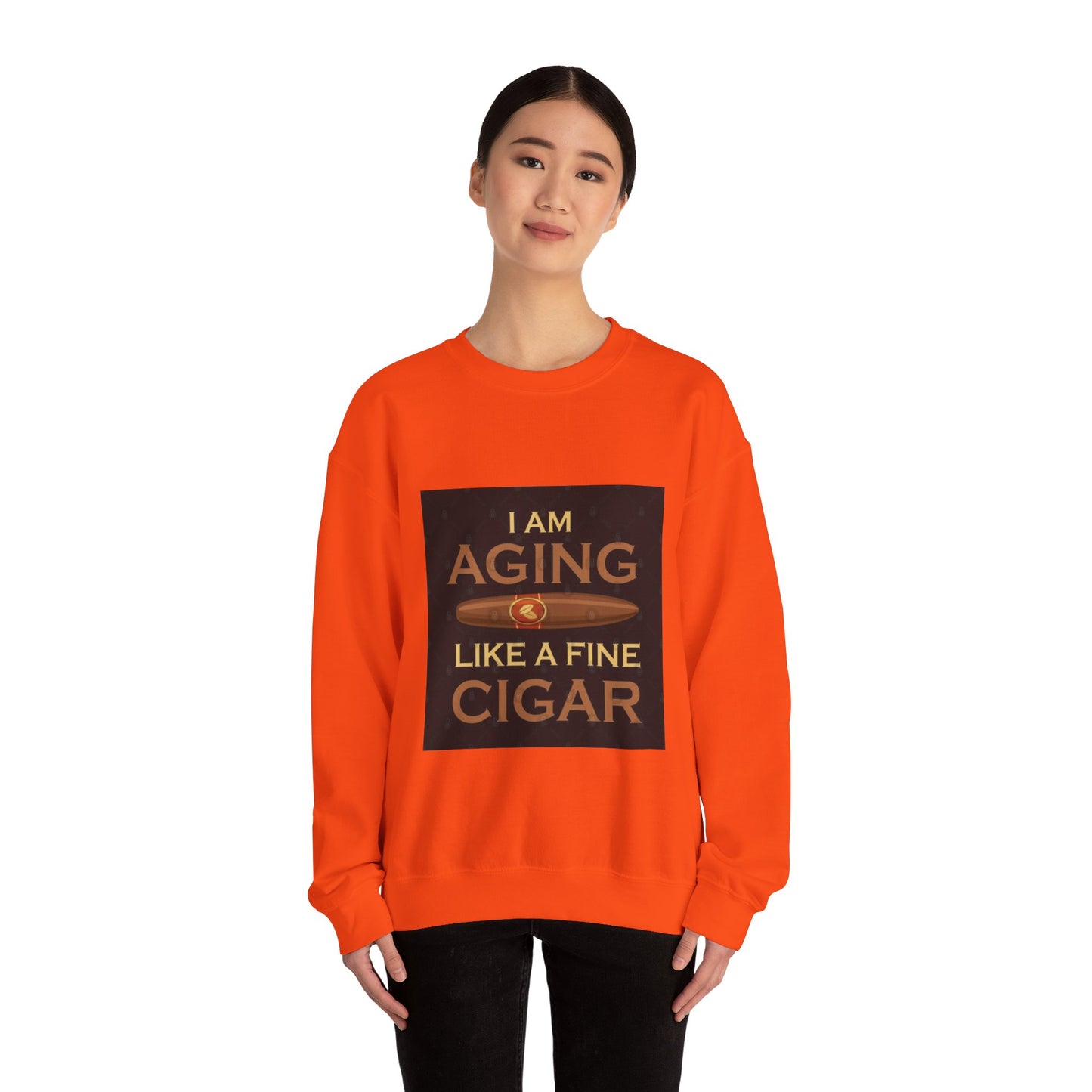 Unisex Crewneck Sweatshirt - "Aging Like Fine Cigar" Design