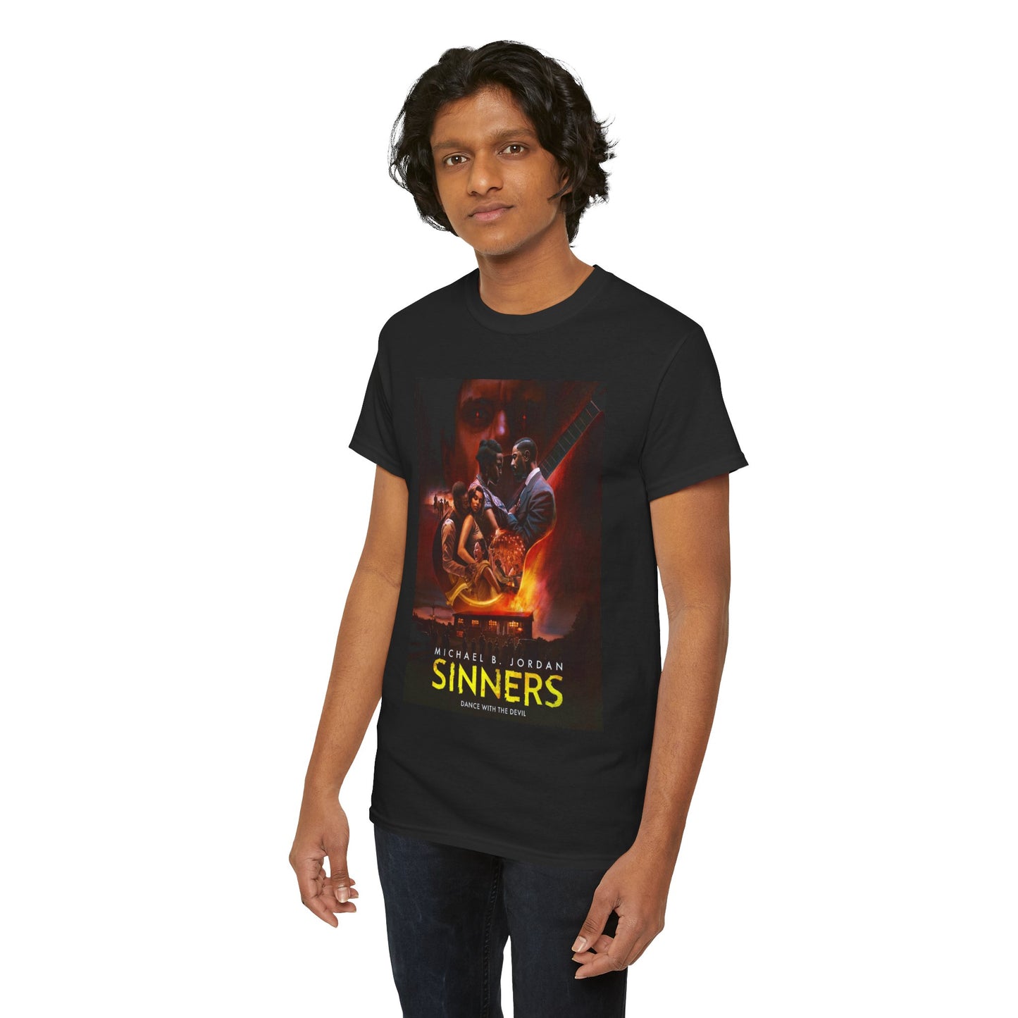 Unisex Heavy Cotton Tee - Sinners Movie Graphic Shirt