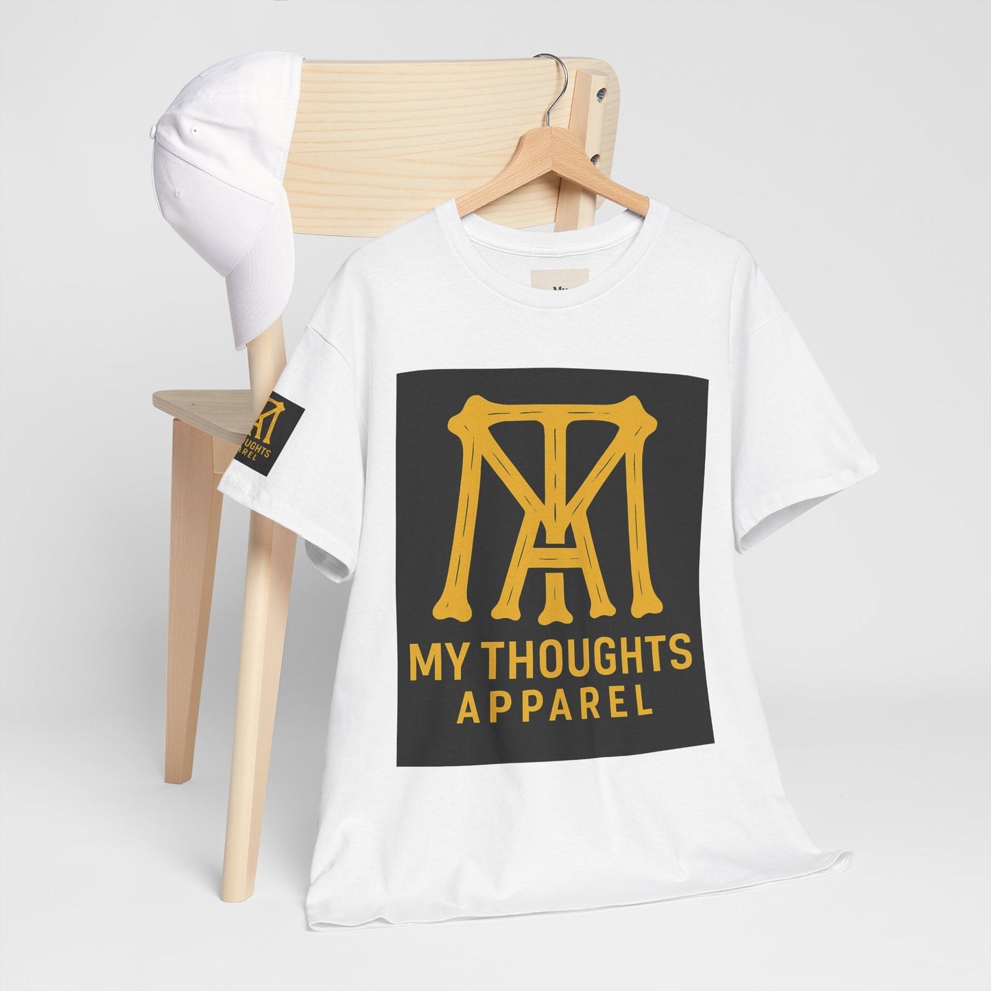 Logo Heavy Cotton Tee - MY THOUGHTS APPAREL BRUH