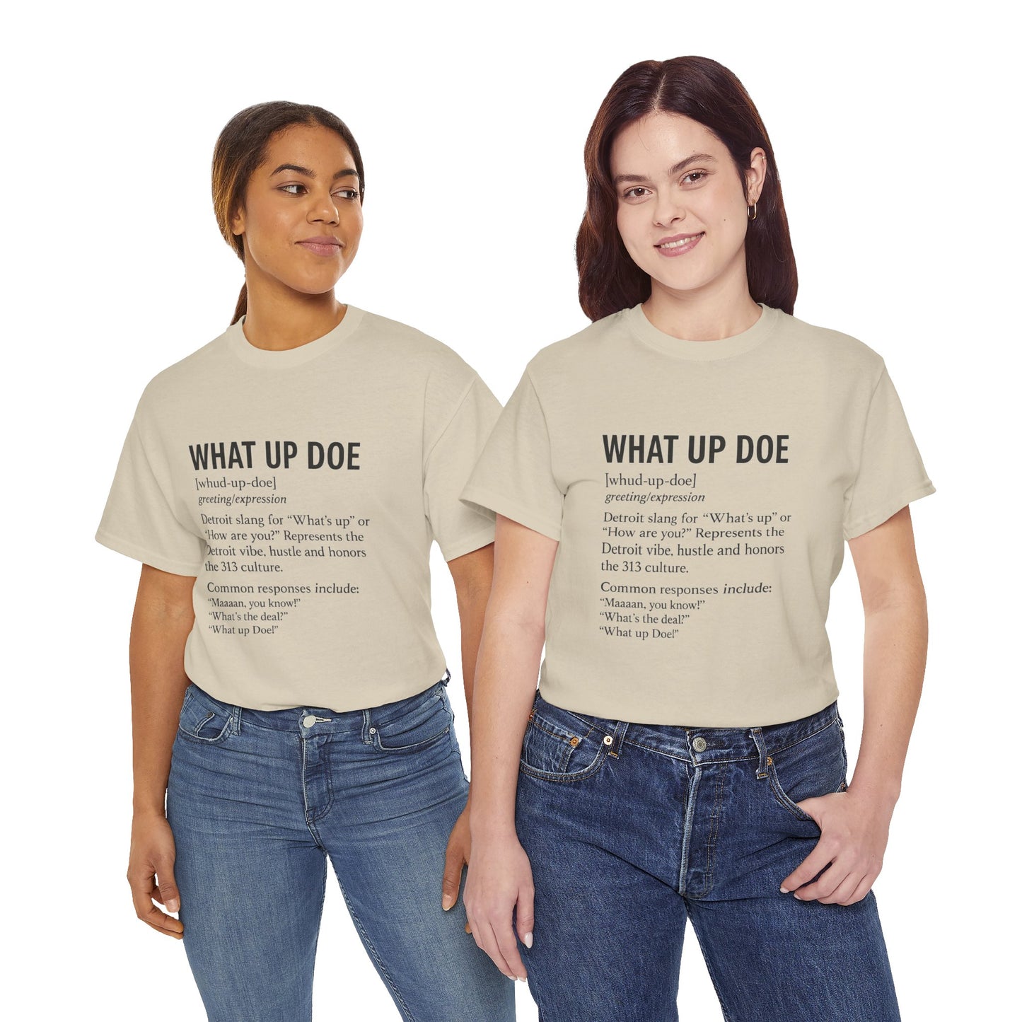 What Up Doe Unisex Heavy Cotton Tee - Detroit Culture Graphic T-Shirt