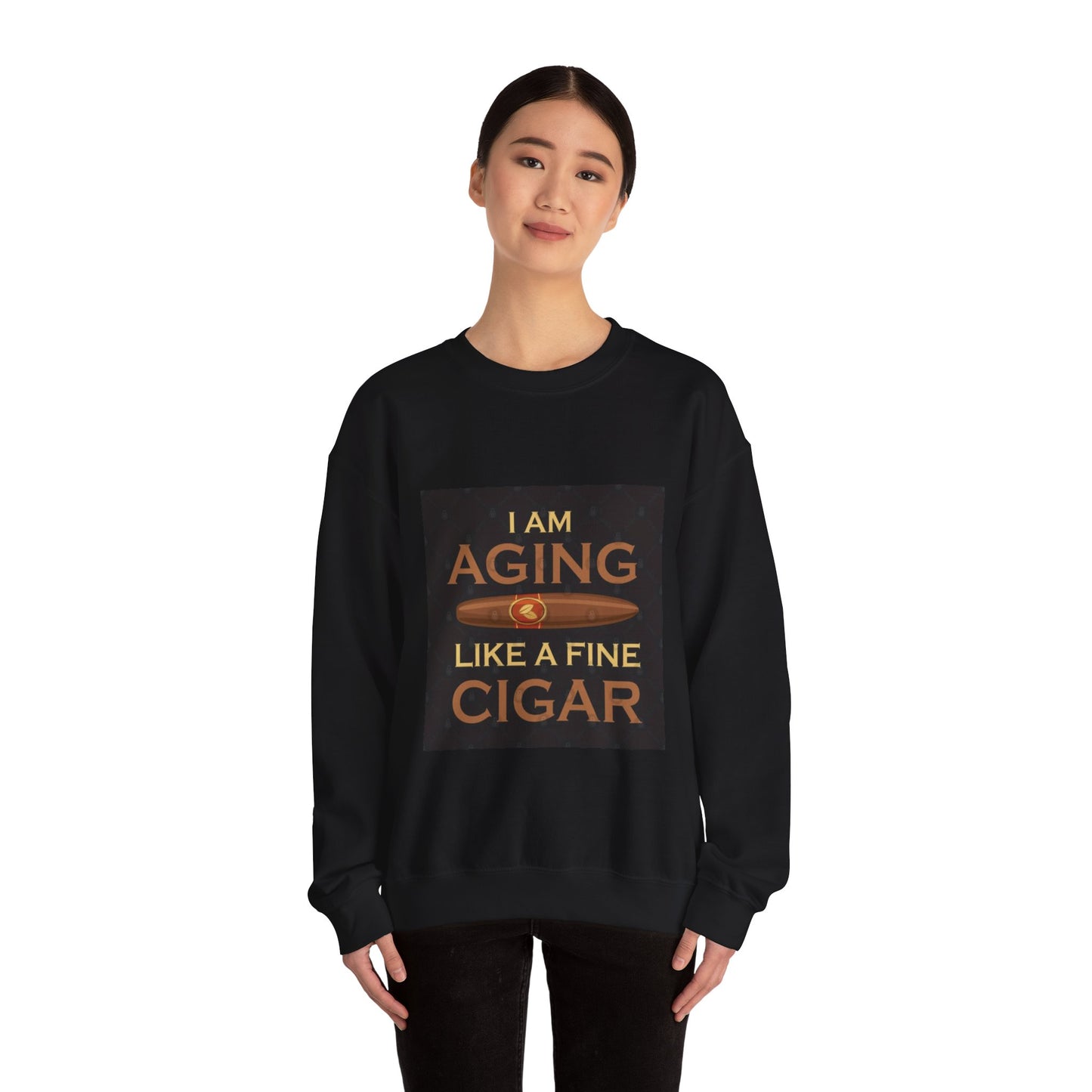 Unisex Crewneck Sweatshirt - "Aging Like Fine Cigar" Design