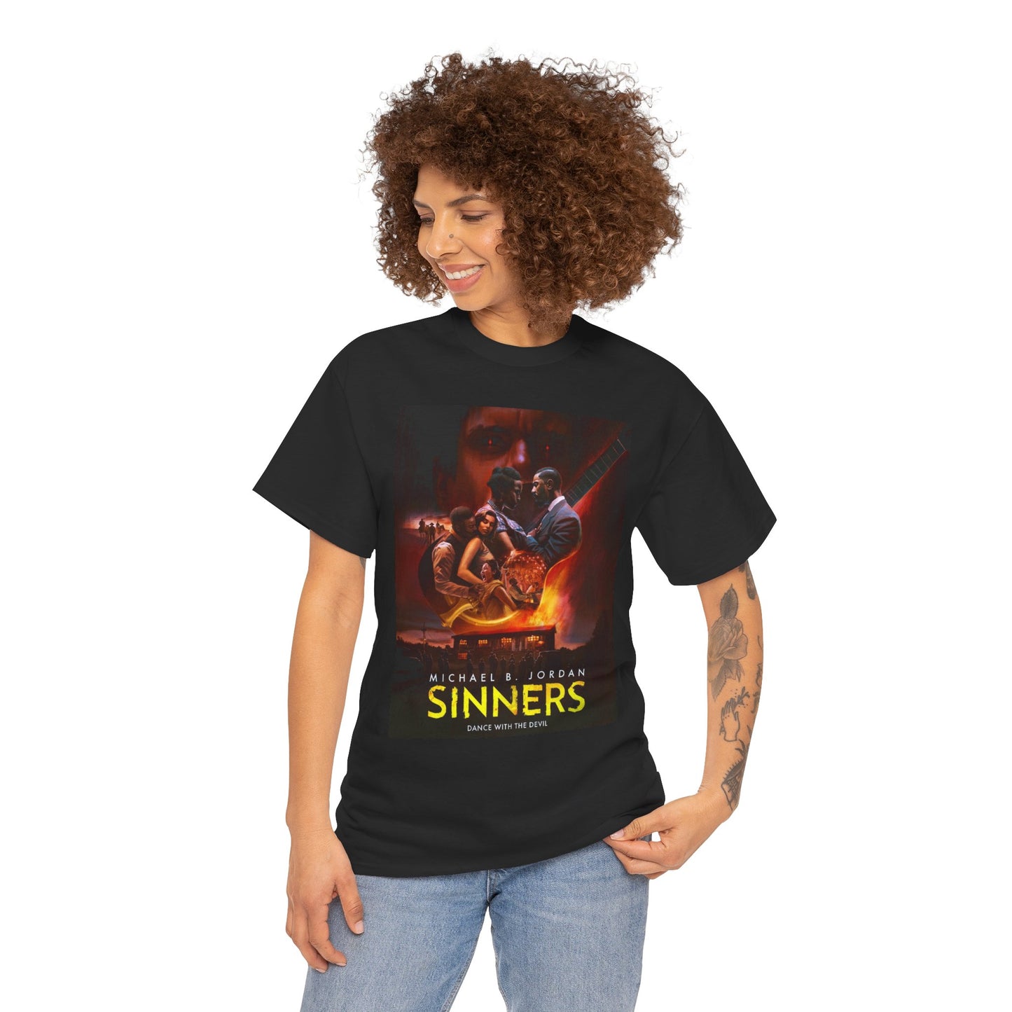 Unisex Heavy Cotton Tee - Sinners Movie Graphic Shirt