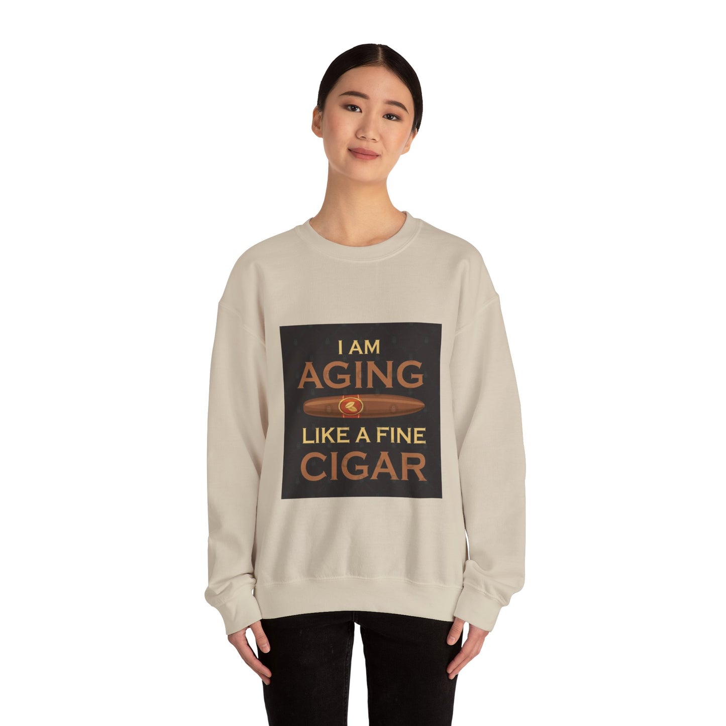 Unisex Crewneck Sweatshirt - "Aging Like Fine Cigar" Design