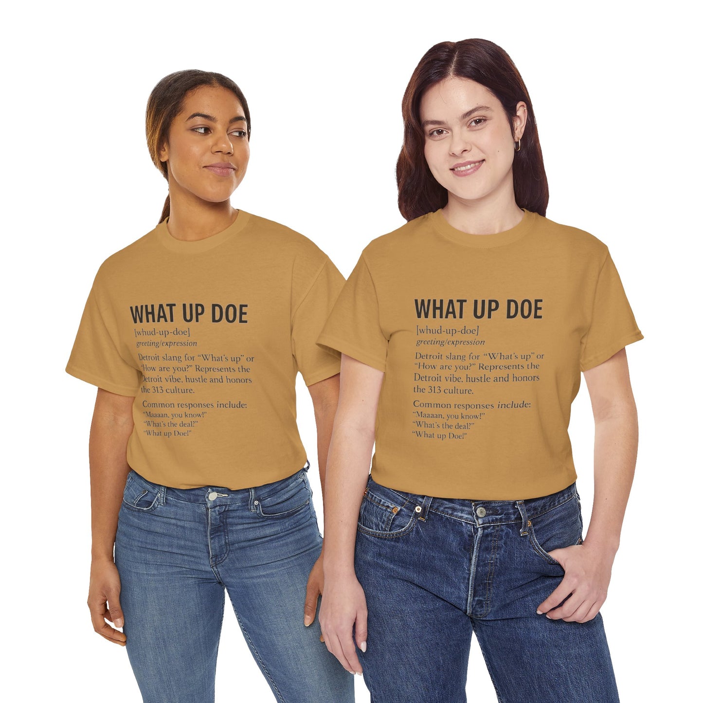 What Up Doe Unisex Heavy Cotton Tee - Detroit Culture Graphic T-Shirt