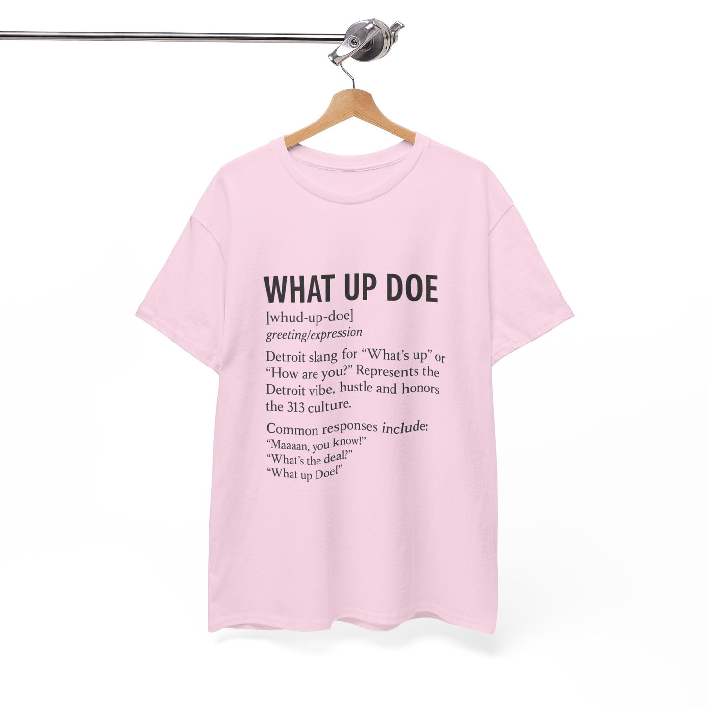 What Up Doe Unisex Heavy Cotton Tee - Detroit Culture Graphic T-Shirt