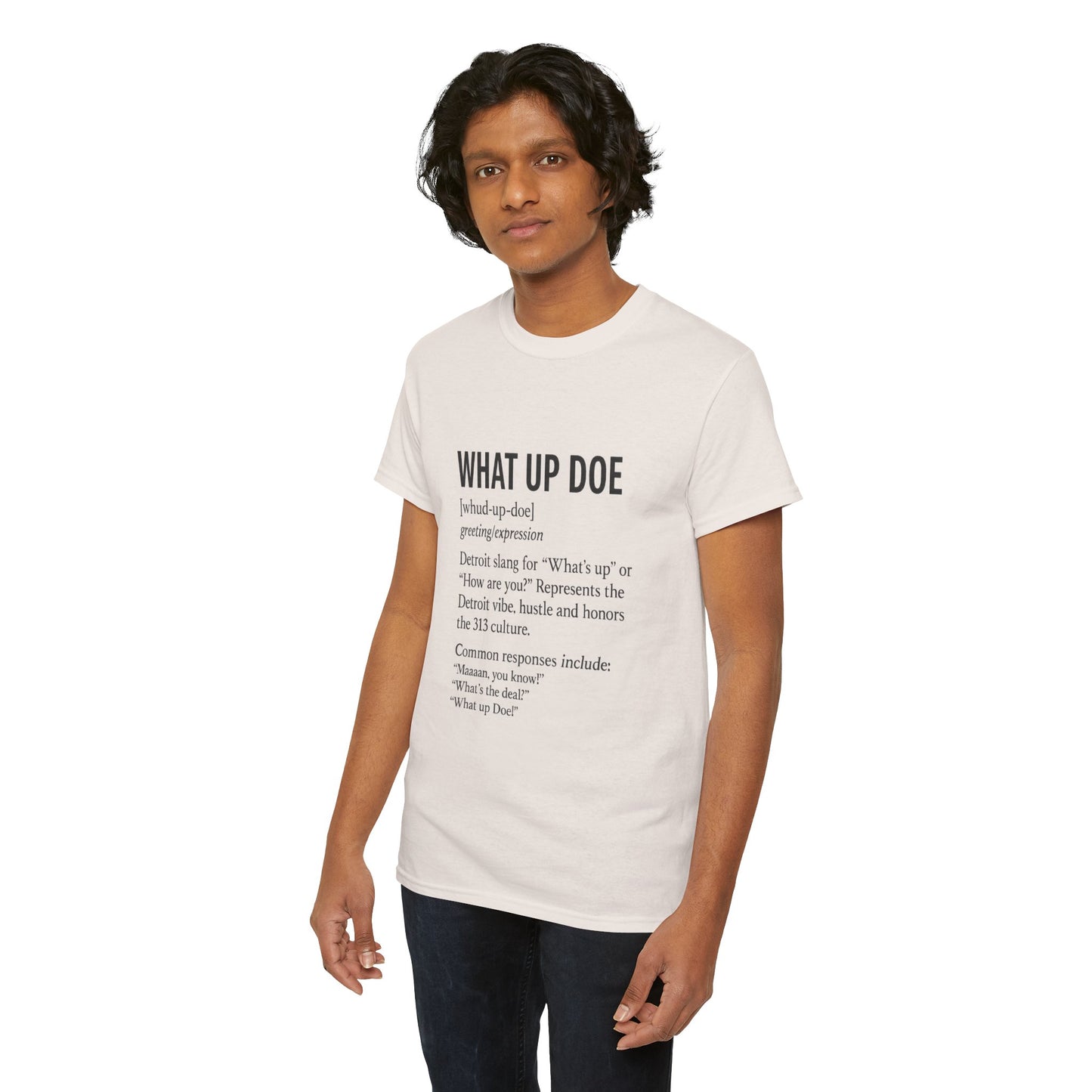 What Up Doe Unisex Heavy Cotton Tee - Detroit Culture Graphic T-Shirt