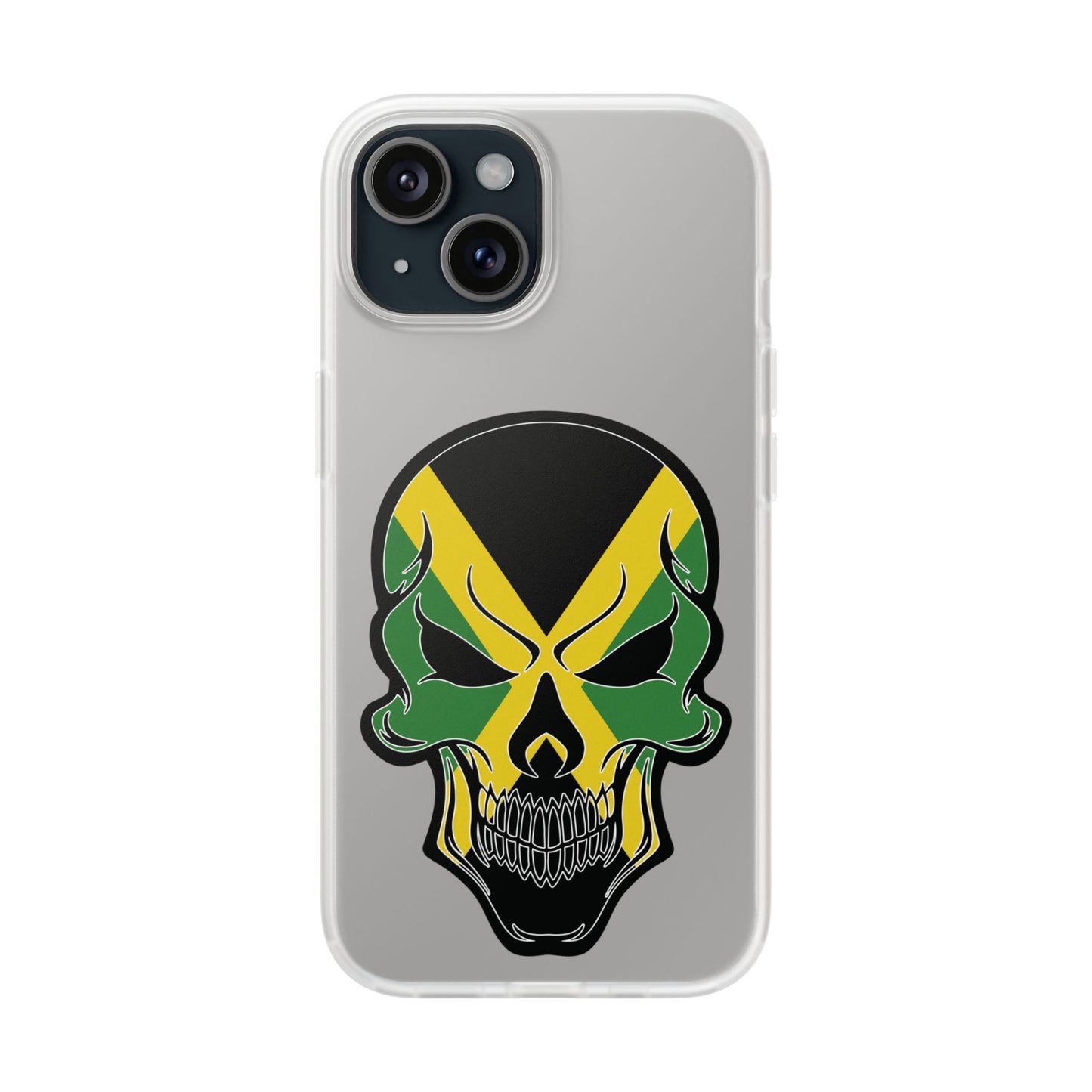 Jamaican Skull Flexi Case - Durable Phone Protection with Edgy Style