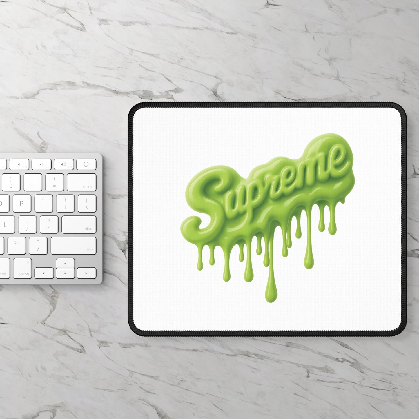 Supreme Dripping Green Gaming Mouse Pad - Stylish Desk Accessory for Gamers & Creatives