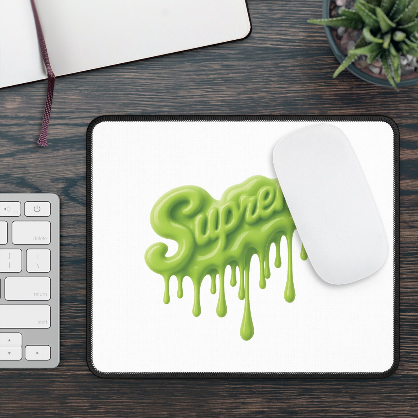 Supreme Dripping Green Gaming Mouse Pad - Stylish Desk Accessory for Gamers & Creatives