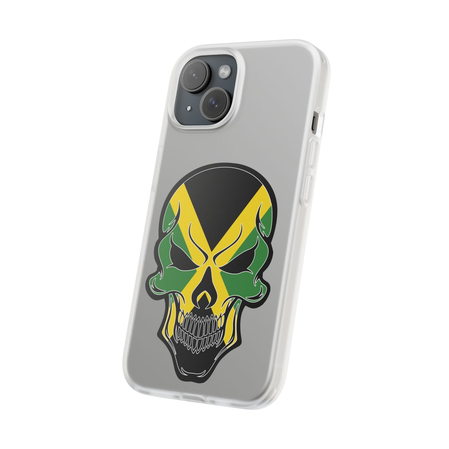 Jamaican Skull Flexi Case - Durable Phone Protection with Edgy Style