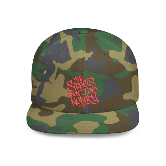 Urban Camo Snapback Hat | "The Streets Don’t Love Nobody" Design